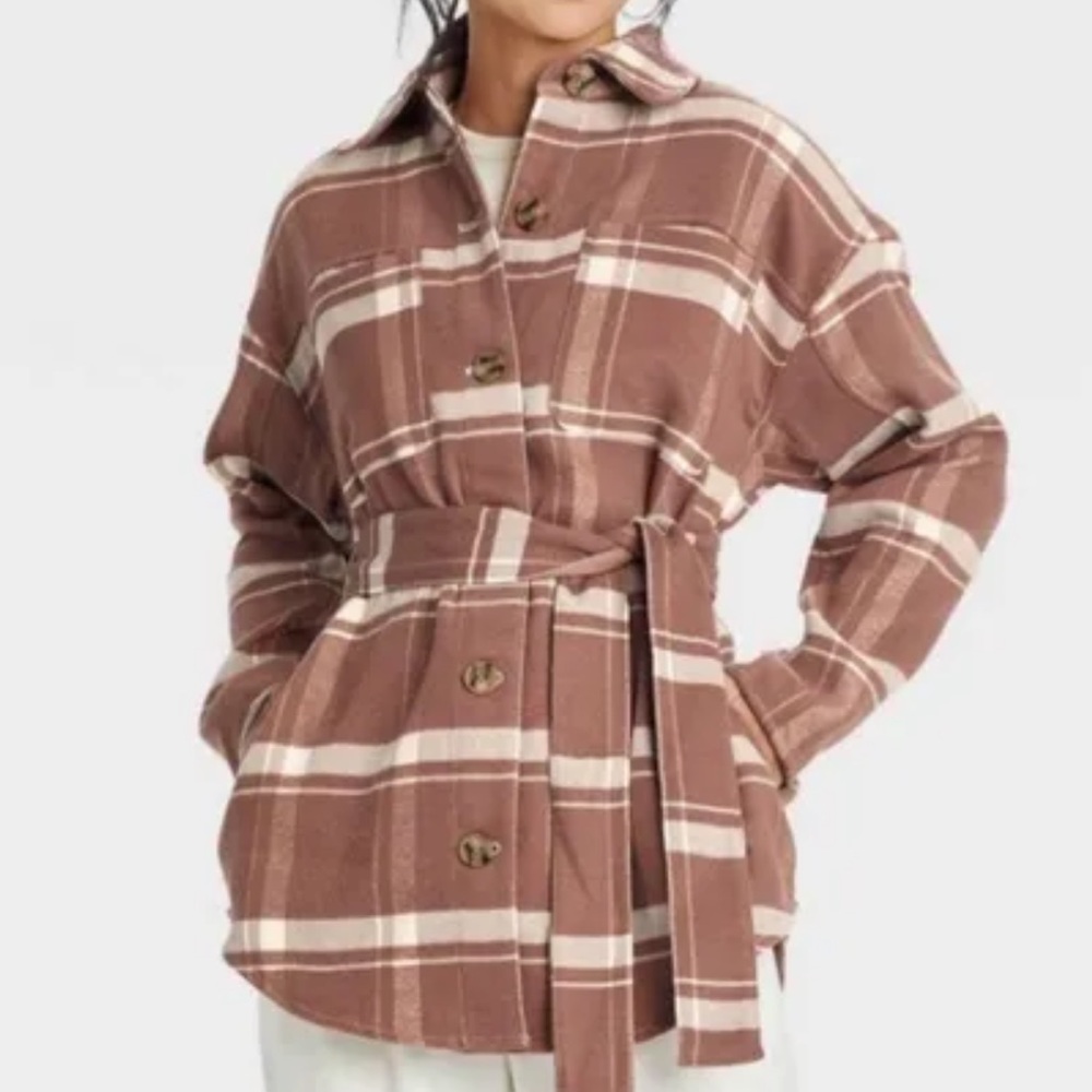 a new day Brown Plaid Jacket